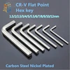 1pcs/10pcs/lot 1/2/2.5/3/4/5/5.5/6/7/8/9/10/12mm CR-V Flat Point Carbon Steel Nickel Plated Hex Key Allen Wrench Metric ► Photo 1/3