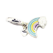 DIY бусины для изготовления ювелирных изделий из стерлингового серебра-ювелирные изделия Радуга любви из бисера Смешанная эмаль Подвески Серебро 925 Berloque Perles