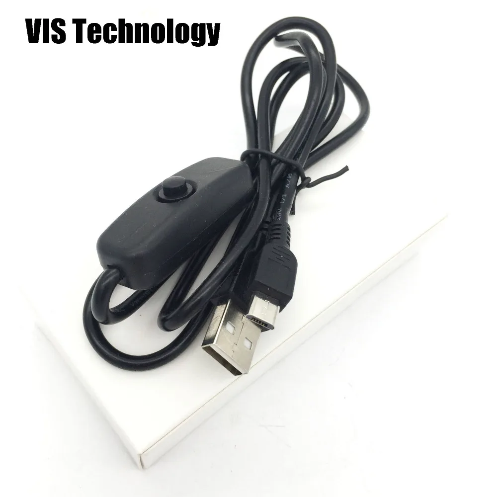 1pc 1M Raspberry Pi 3 Model B Power Cable With Switch ON/OFF Button Micro USB Charging For Zero W 2 | Компьютеры и офис