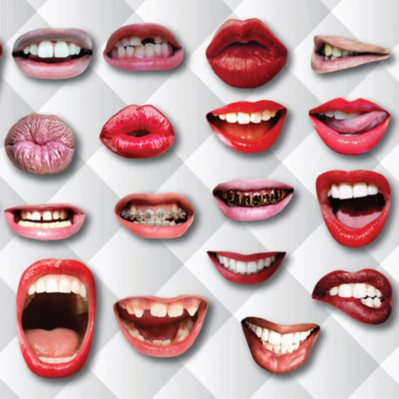 

20 PCS Photo Booth Props Sexy Funny Mouth Lip Gloss Wedding Party Decoration Celebration Birthday Queen Lady Photography Favor