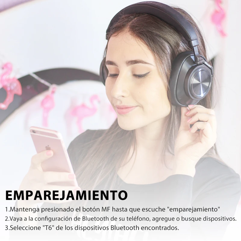2019 Bluedio T6 Active Noise Cancelling headphones wireless bluetooth headsets with microphone for mobile phones 