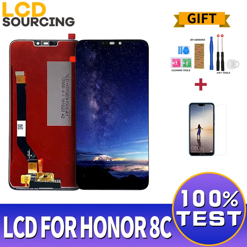 

6.26"inch LCD Display For Huawei Honor 8C Touch Screen Digitizer Assembly for Honor 8C BKK-AL10 with Frame Replacement Part