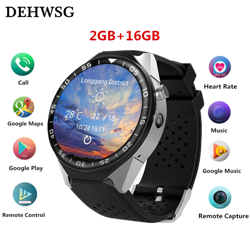 

Smart Watch KW88 PRO For Samsung gear s3 with 2MP Camera 2GB RAM 16GB ROM SIM Card 3G WIFI GPS Smartwatch Heart rate monitor