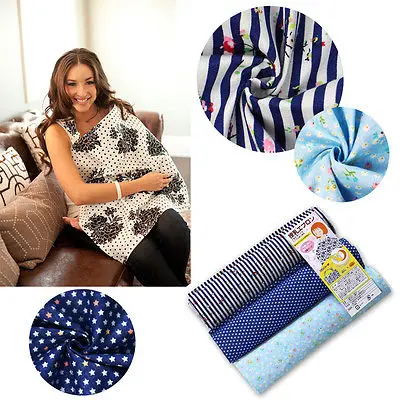 

New Baby Mommy Breastfeeding Cover Nursing Apron Cover Up Baby Poncho Print Cotton Shawl Nursing Covers