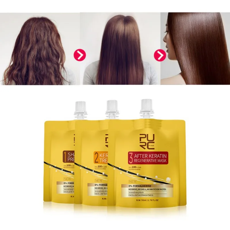 

Keratin Hair Treatment No Irritation No Smoke Repair Straighten Hair Care Treatment