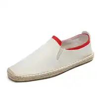 แฟชั่นตะกร้า Femme ผู้ชายรองเท้า Casual Espadrilles ลื่นบนผ้าใบรองเท้าผู้ชาย Loafers รองเท้า Breathable รองเท้าผู้ชายสีขาว