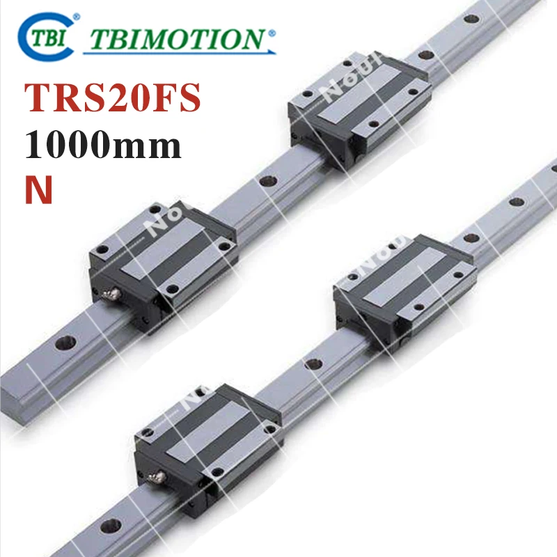 

TBI 2pcs TRS20 1000mm Linear Guide Rail+4pcs TRS20FS linear block for CNC