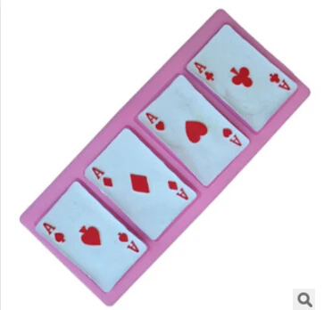 1 шт. игральные карты форма пищевого силикона торта инструменты для кекса желе