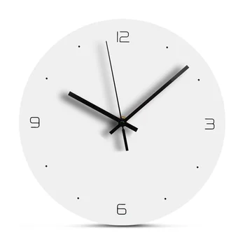 

Wooden Wall Clock Modern Design Wood Nordic Silent Decorative Digital Clock Circular Hanging Wall Clocks Home Decor 12 Inch
