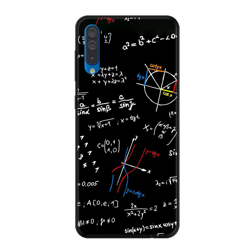 6.4'' Coque For Samsung A50 Case Print Black Soft silicone Back Case for Samsung Galaxy A50 Phone Cover A505 A505F SM-A505F A 50
