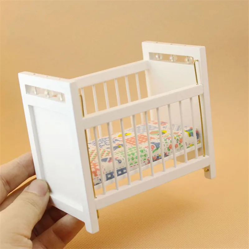 1:12 dollhouse furniture toy for dolls white wooden miniature baby room Crib chair cute pretend play kids toys girls gifts 1:12 dollhouse furniture toy for dolls white wooden miniature baby room Crib chair cute pretend play kids toys girls gifts