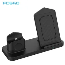 FDGAO 10 Вт QI Беспроводное зарядное устройство для iPhone X XS Max XR 8 samsung S9 S8 Быстрая Зарядка Док-станция для Apple Watch 4 3 2 Airpods