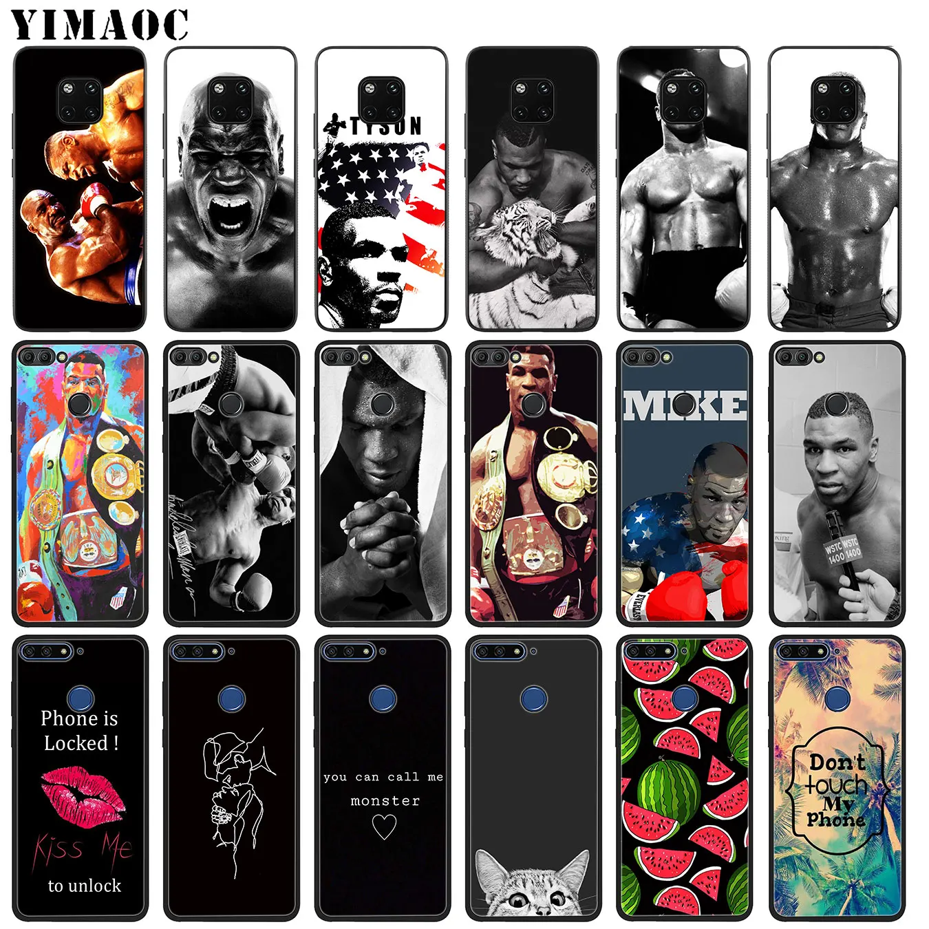 YIMAOC Mike Tyson punch Soft Silicone Phone Case for Huawei Mate 30 20 10 Pro Lite Nova 5I 5t 5 3i 3 Black Cover | Мобильные