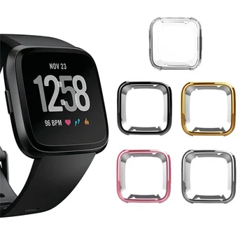 

Gosear Full Protective Frame Scrape Resistant TPU Soft Screen Protector Case Cover for Fitbit Versa Smartwatch Accessories