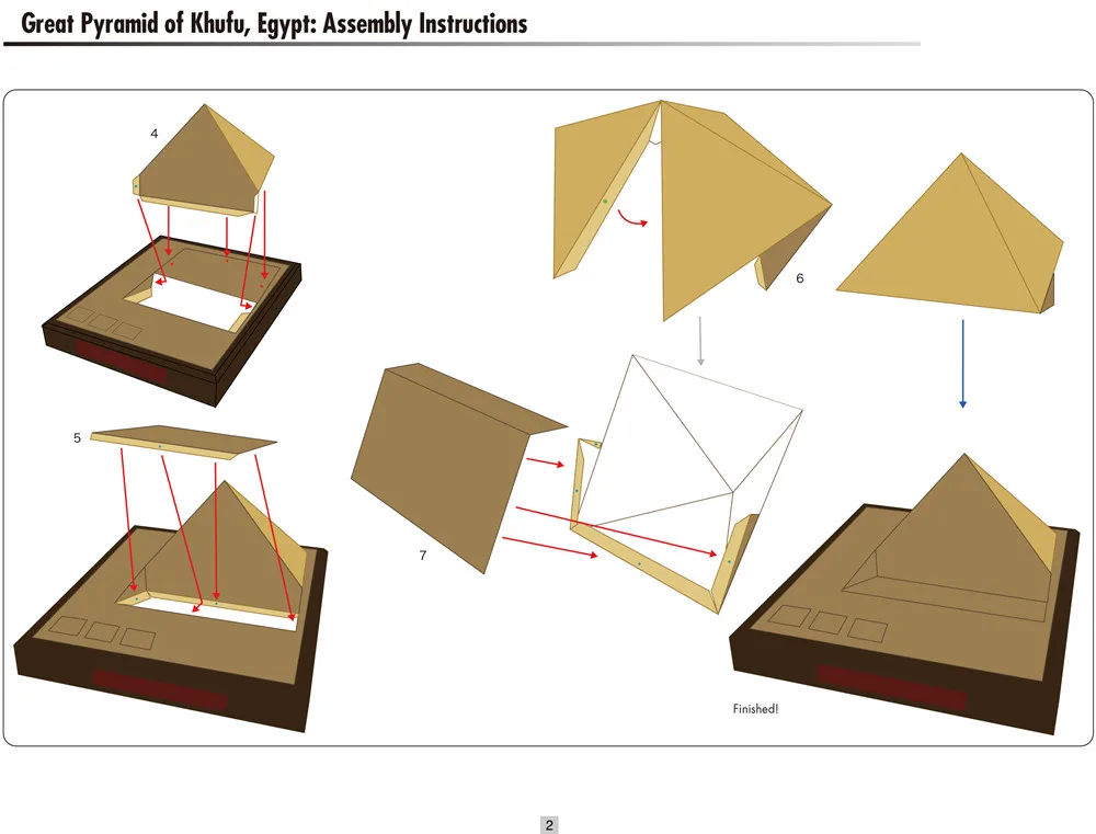 DIY 3D египетская Пирамида архитектурное здание ремесло бумажная модель Сборка ручная работа игра-головоломка DIY детские игрушки Denki& Lin