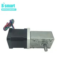 Bringsmart A58SW-42BY 12 вольт DC шаговый редукторные двигатели 24 В червь мотор шагового двигателя редукционный аппарат самоблокирующийся мини