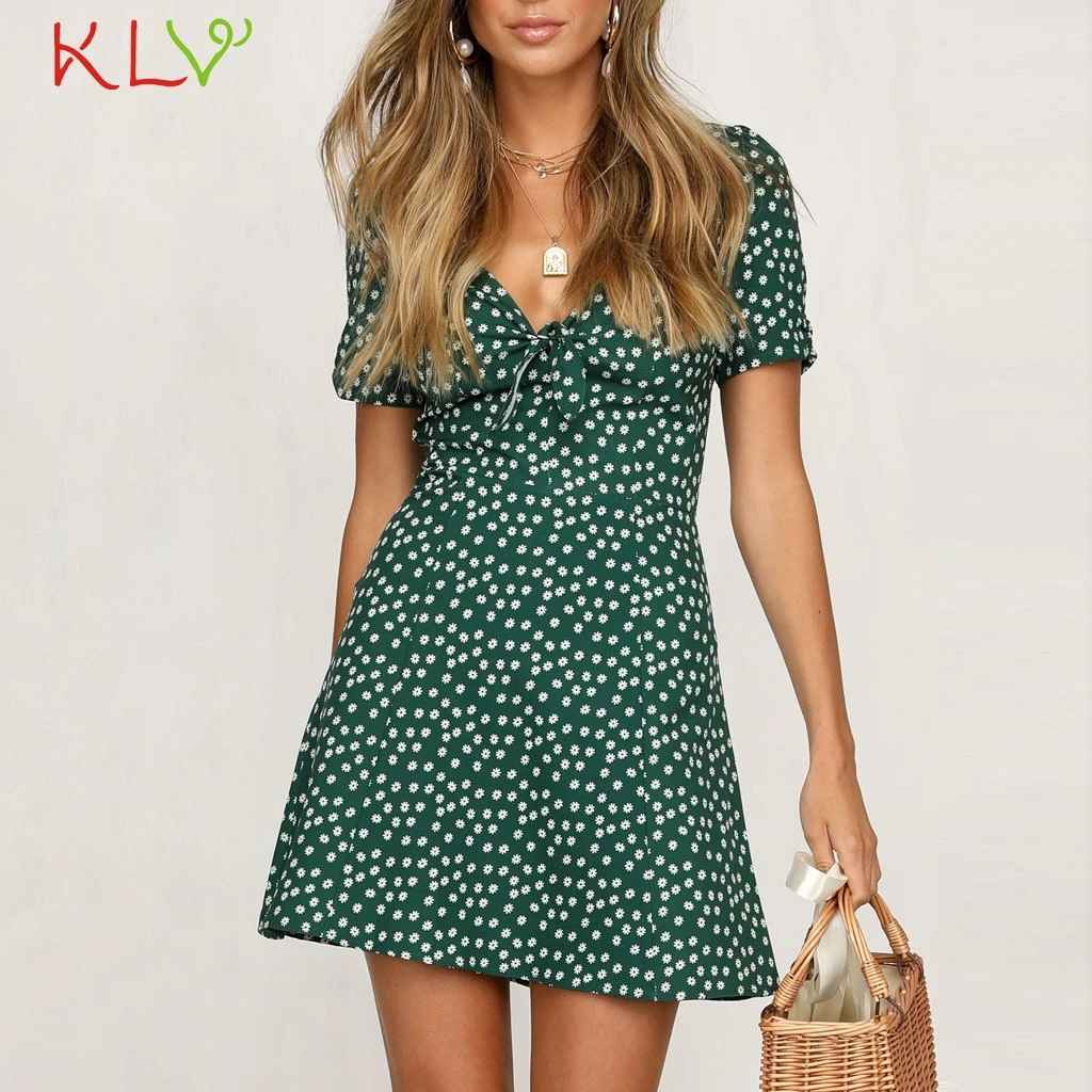 

Summer Dress Women Sexy Vintage Boho Flower Mini Red Beach Dress Casual Elegant Evening Party Robe Femme Hiver 2019 19Feb27