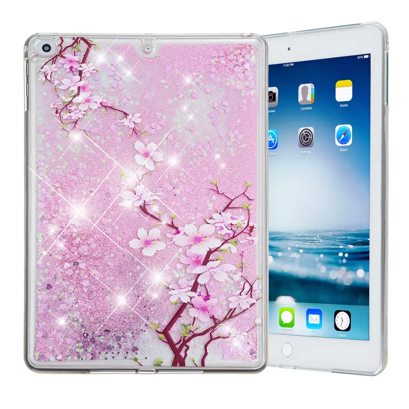 Wekays для Apple Ipad Air2 Ipad 6th Блестящий жидкий силиконовый чехол Fundas для Coque IPad Air 2 IPad 6 IPad6 9,7 дюймов чехол s