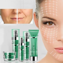 5 шт./компл. против морщин для лица очищающее средство+ Тонер+ лосьон+ крем для лица+ омоложение глаз и кожи