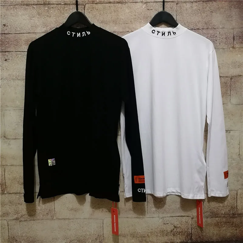 

2019 New Arrivals Heron Preston T-Shirts Men Women Best Quality Long Sleeve T shirts CTNNB Embroidery Hip Hop T Shirts