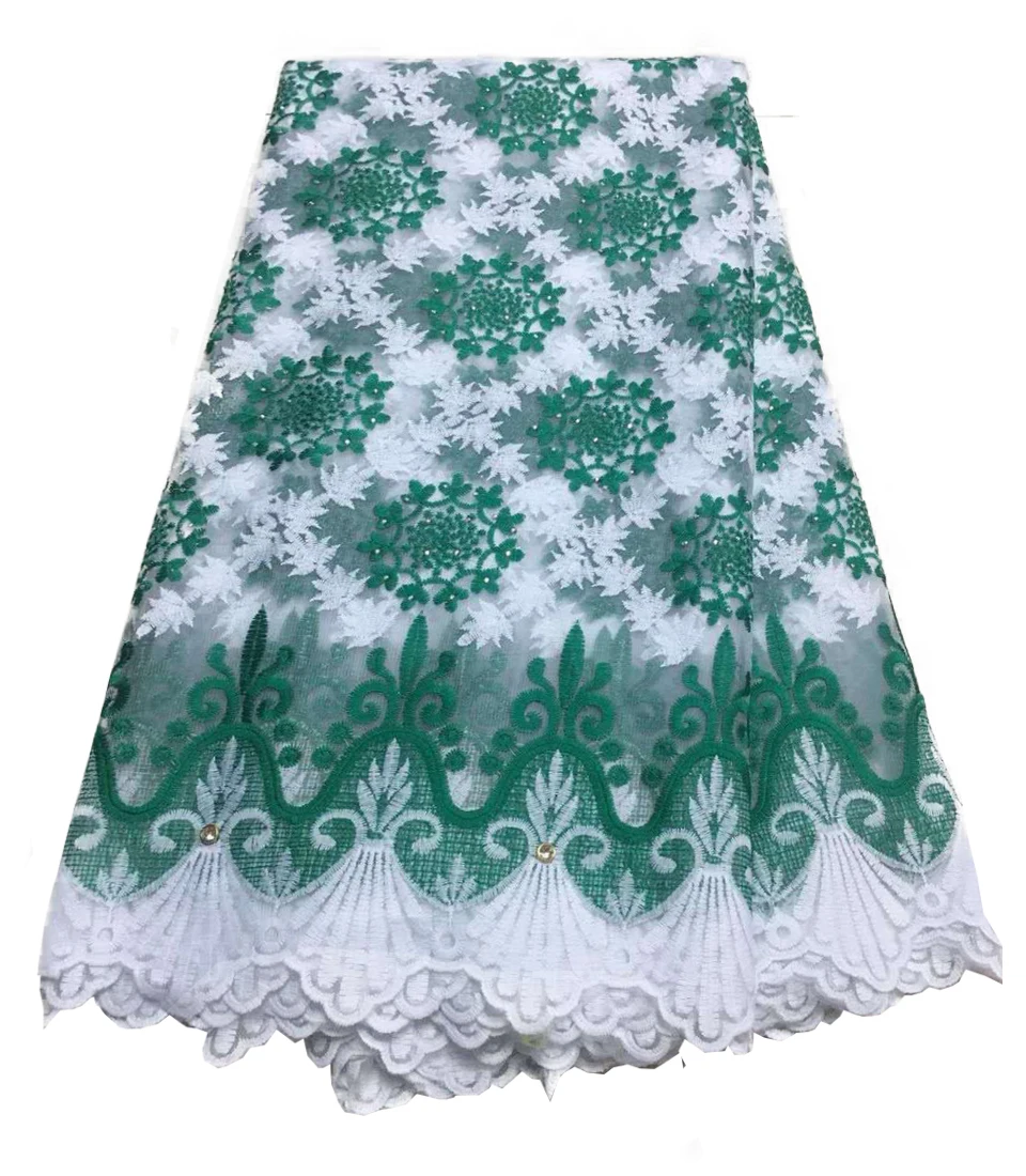 

2019 Latest African French Lace Fabric High Quality Tulle Net Lace Fabric 5 Yards Embroidery Nigerian Lace Fabric For Women