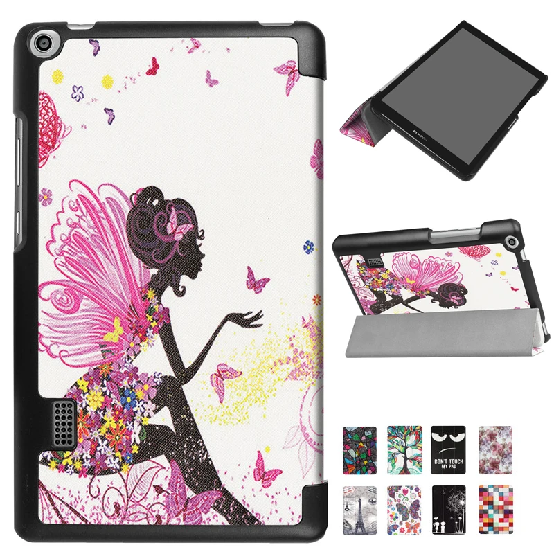 

Cover case for Huawei MediaPad T3 7.0 BG2-W09 10 style Smart Cover Stand Funda Tablet for Honor Play Pad 2 7.0