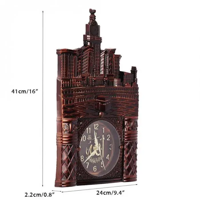 Винтажная мусульманская мечеть Azan настенные часы мусульманский для молитв домашнее украшение комнаты подарок дропшиппинг