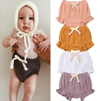 

Infant Baby Girl 0-18M Cotton Ruffle Shorts PP Pants Nappy Diaper Covers Bloomers