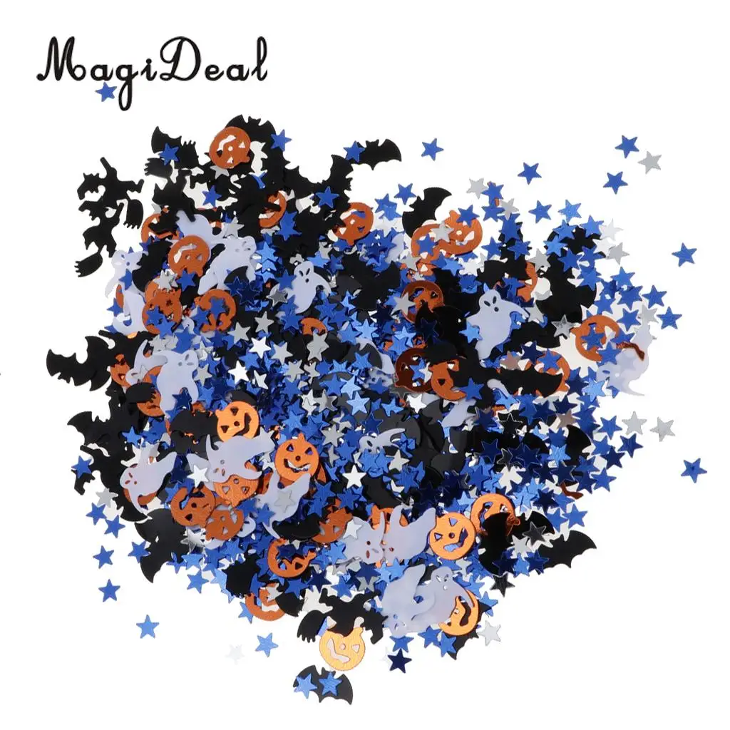 15g Assorted Halloween Pumpkin Witch Star Table Confetti DIY Party Decor