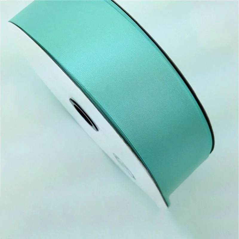 40 мм однотонная матовая Полиэстеровая атласная лента TiffanyBlue веревка для волос