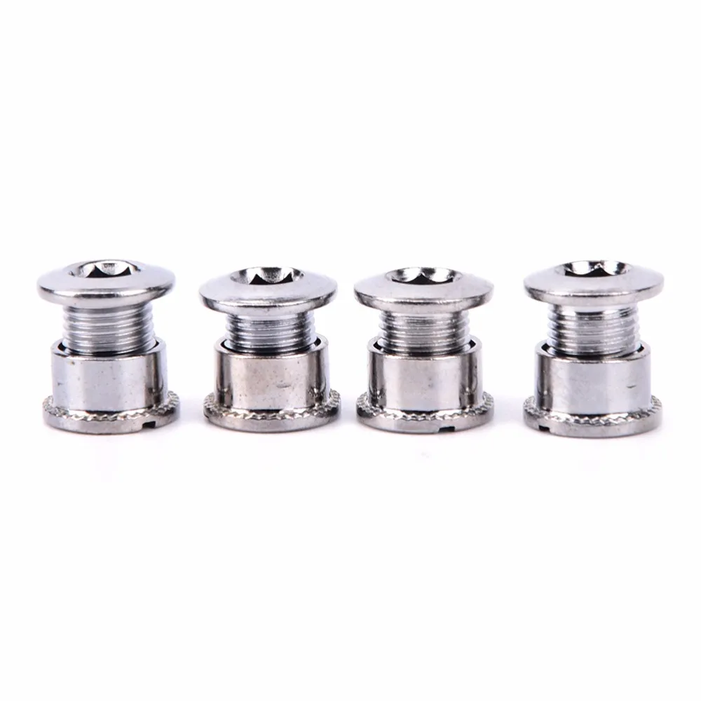 

4Pcs MTB Mountain Bikes Road Bicycles Chain Wheel Crankset Monolock Double Screws Bolts Nut Parts