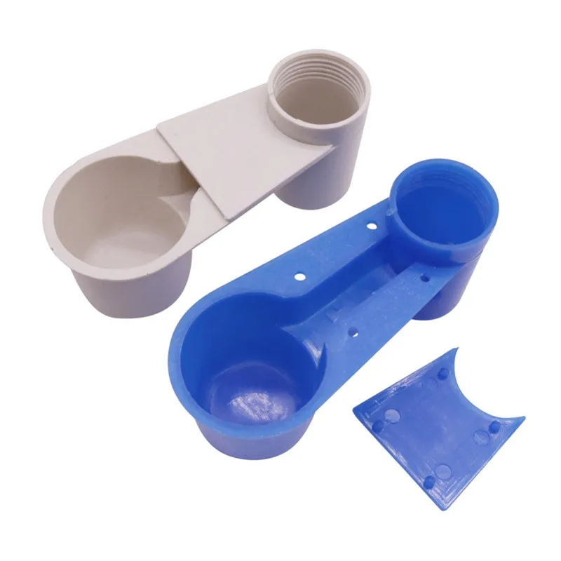 Plastic Poultry Feeder Pet Birds Feeding Trough Parrot Food Water Bowl Feeding Splash-proof Cup Pigeons Cage Feeder 1 Pcs