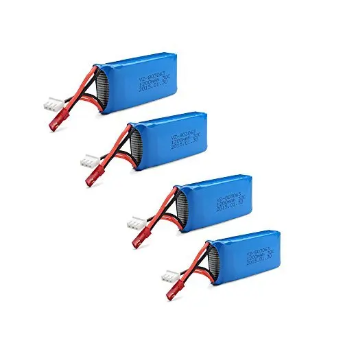 

EBOYU(TM) 4PCS 7.4V 1200mah 30C Lipo Battery for YiZhan Tarantula X6 H16 RC Quadcopter Drone Spare Parts