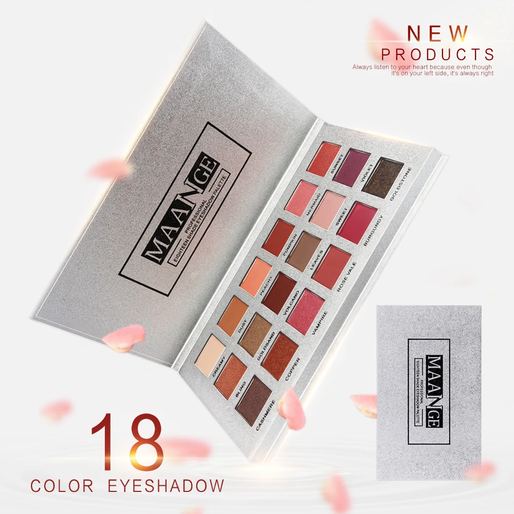 

MAANGE 18 Full Color Matte Diamond Glitter Eyeshadow Palette Makeup Eyeshadow Palette Professional Cosmetics Eye shadow