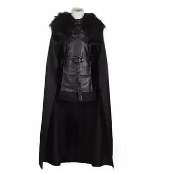 

New Arrival Halloween Costumes For Men Adult New Custom Made Song Of Ice and Fire Game of Thrones Jon Snow Cosplay Costume