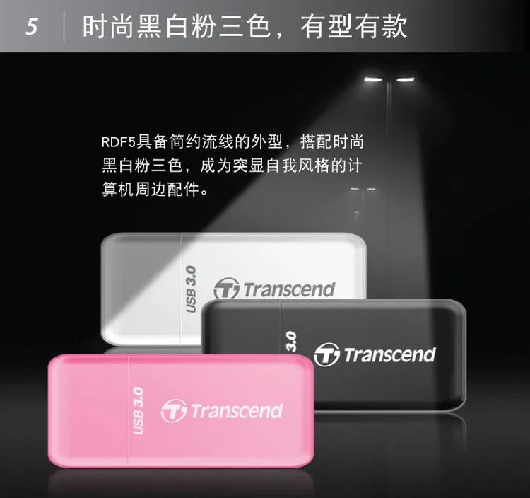 Transcend 2 в 1 Высокоскоростной USB 3,0 кард-ридер адаптер для SD/SDHC/SDXC/microSDHC/microSDXC/Micro SD UHS-I адаптер для карт TF