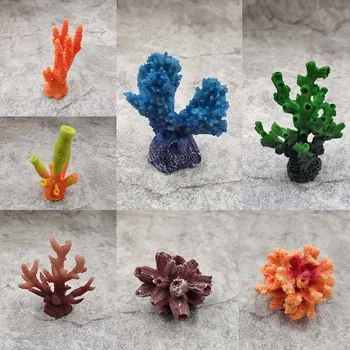 

1pc Fish Tank Landscape Aquarium Decoration Resin Artificial Coral Cute Colorful Coral Fish Aquatic Ornaments