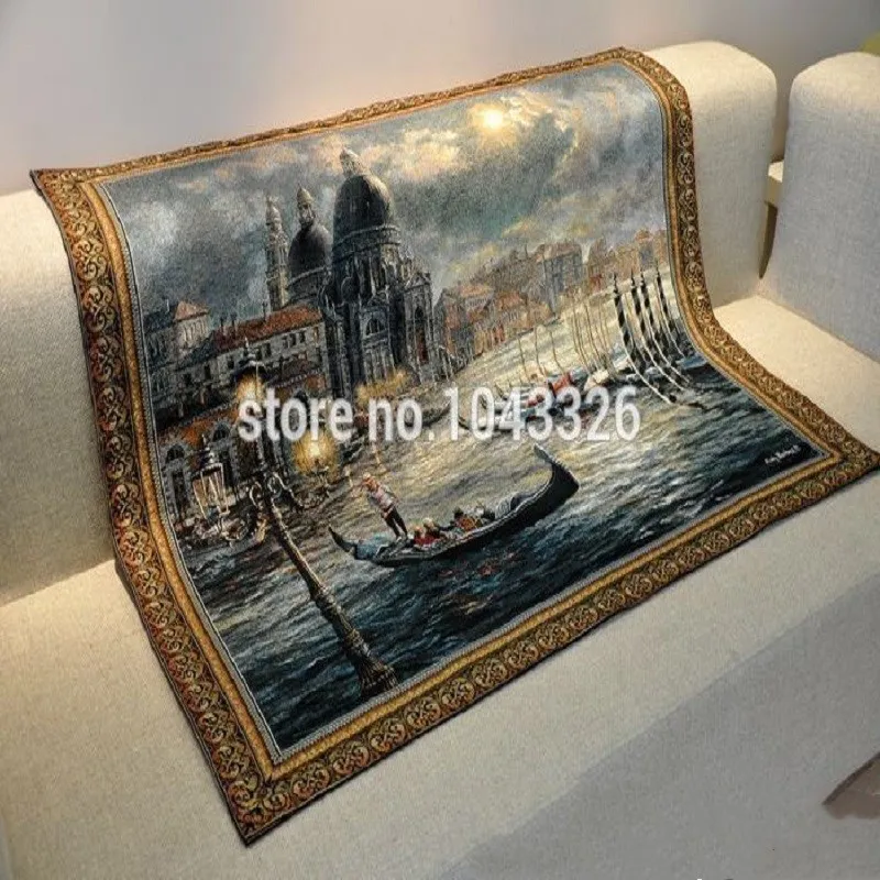 134*104 см Европейский стиль Венецианский пейзаж Венеция морской искусство домашний текстиль настенные картины для гостиной настенный гобелен ST-20