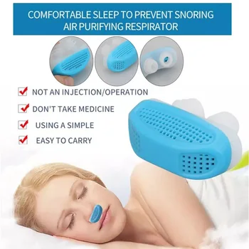 

2 in 1 Portable Silicone Anti Snore Nasal Dilators Anti-snoring Silencer Stop Snoring Devices Nose Clip Nose Breathing Apparatus