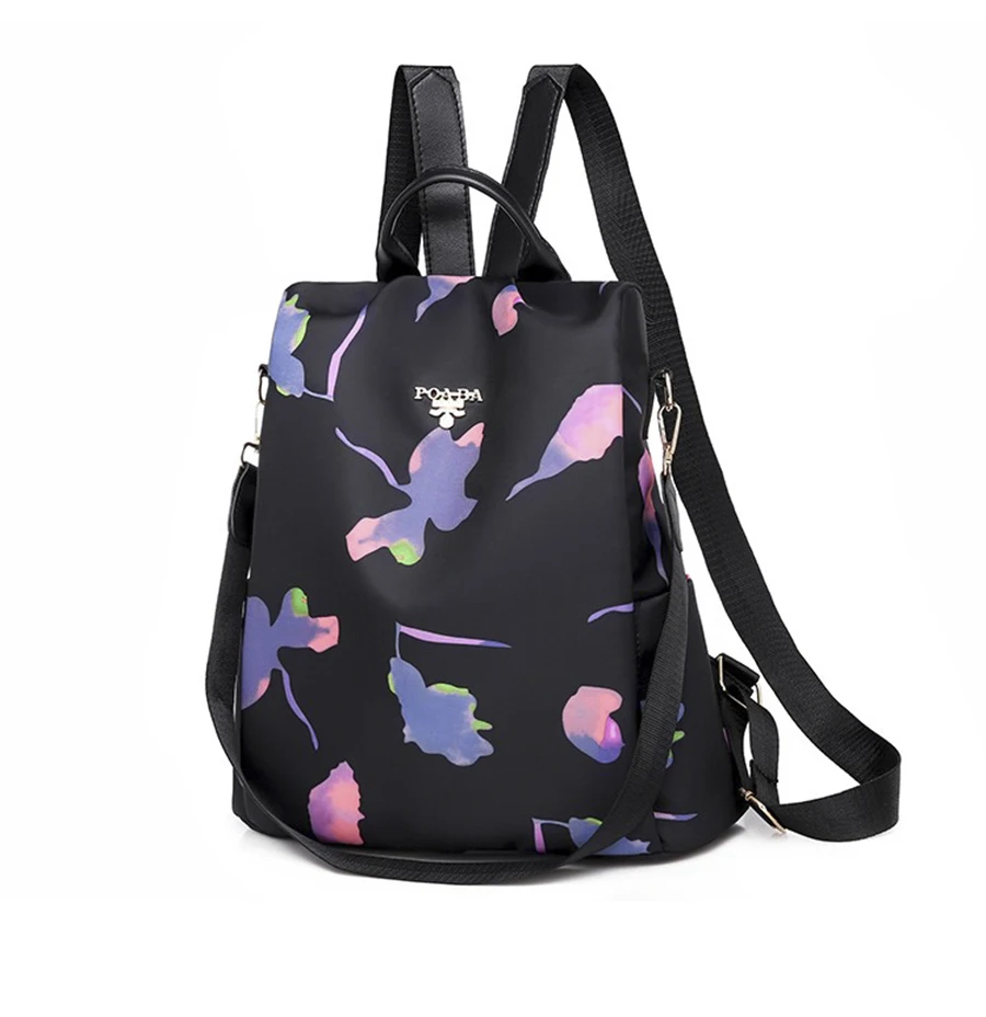 

Women Backpack Purse Nylon Anti-theft Waterproof Casual Convertible Rucksack Lightweight School Shoulder Bag Crossbody Bag