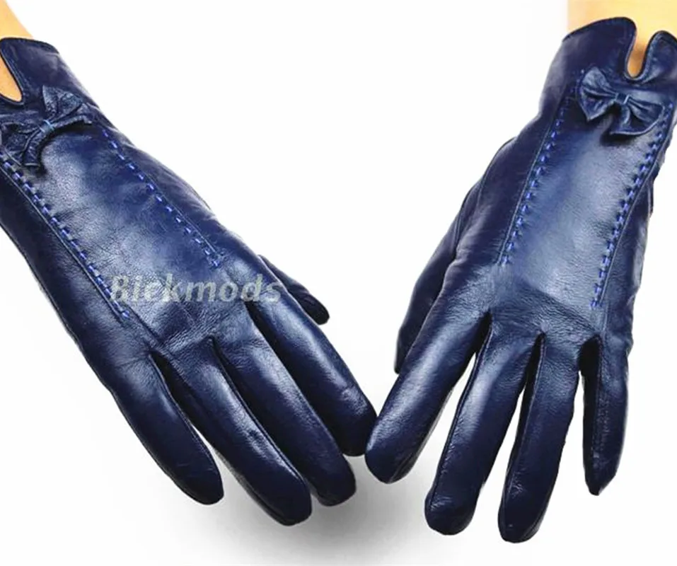 2018 Posebne ponudbe Zimske rokavice Ženske usnjene rokavice Večbarvne ovčje kože Super mehke Velvet podložene toplejše