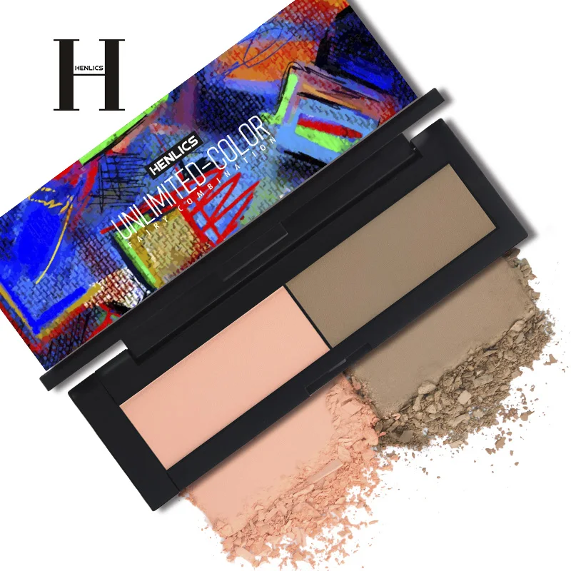 

HENLICS Beauty Product Series Wonderful 2 Color Makeup Blush Face unlimited color fairy Blusher Powder Palette Cosmetic