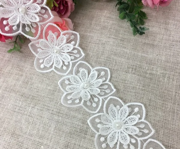 White flower 2 Декоративный милый большой цветок жемчужный кружевной бюстгальтер с бретельками Сменный пояс для нижнего белья женский интимный бюстгальтер аксессуары бретельки - Цвет: White flower 2