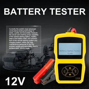 

12V Car Battery Tester LCD Display Digital Automotive Diagnostic Battery Tester Analyzer Vehicle Cranking Charging Scanner Tool