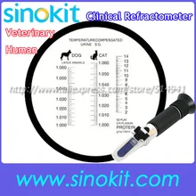 Ветеринарный и человеческий 2-14 г/дл; 1,000-1,060 Ри Собака; 1,000-1,060 Ри кошка Клиническая собака и кошки рефрактометр-RHC-300ATC