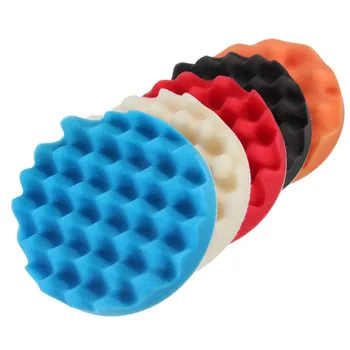 

5Pcs 6" Sponge Buffer Waffle Polishing Foam Buffing Pads Set For Car Polisher