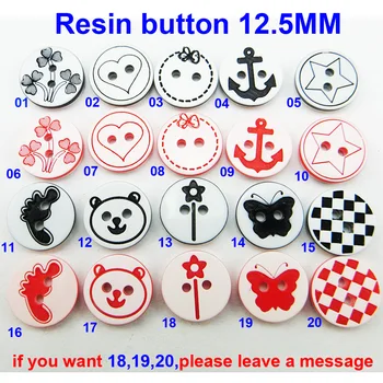 

100PCS 12.5MM FLOWER achor feet star heart pattern Dyed RESIN buttons coat boots sewing clothes accessories R-053-2