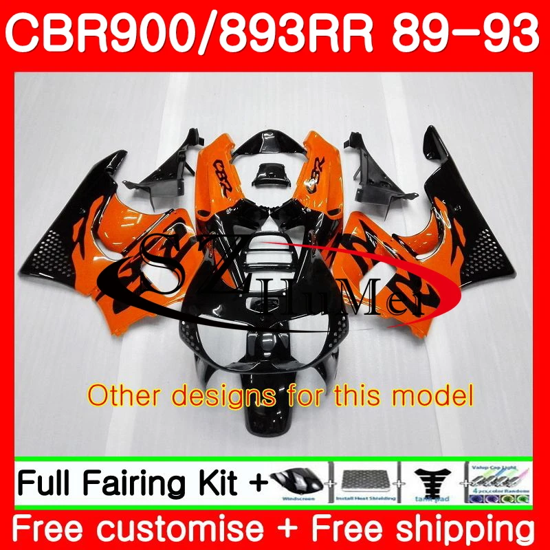Корпус для HONDA CBR 893RR светло-красный CBR900RR CBR893RR 89 90 91 92 93 114SH11 CBR900 CBR893 RR 1989 1990 1991 1992 1993 обтекателя