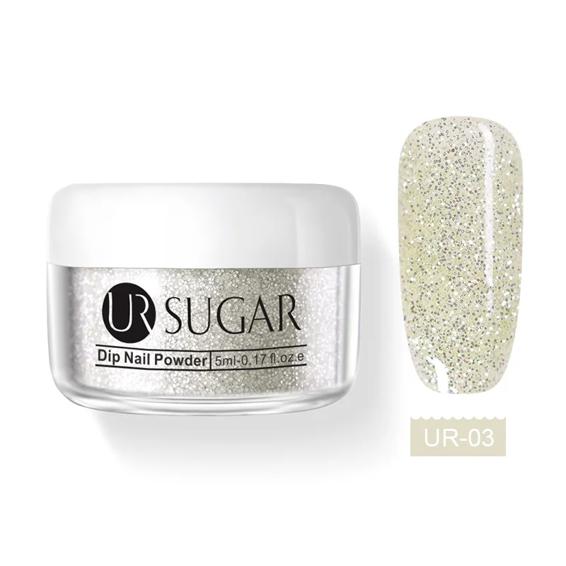 Ur Sugar 5 мл голографическая погружающаяся пудра для ногтей Блестящий Блеск пыль розовый погружающийся порошки для ногтей натуральный сухой без лампы лечения украшения - Цвет: Glitter 3