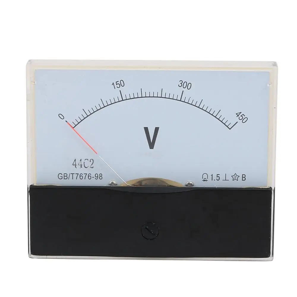 DC 250V 300V 450V 500V 600V 750V 1000V 1200V 1500V Arabic Numerals Dial Panel Analog Voltmeter Volt Meter 44C2